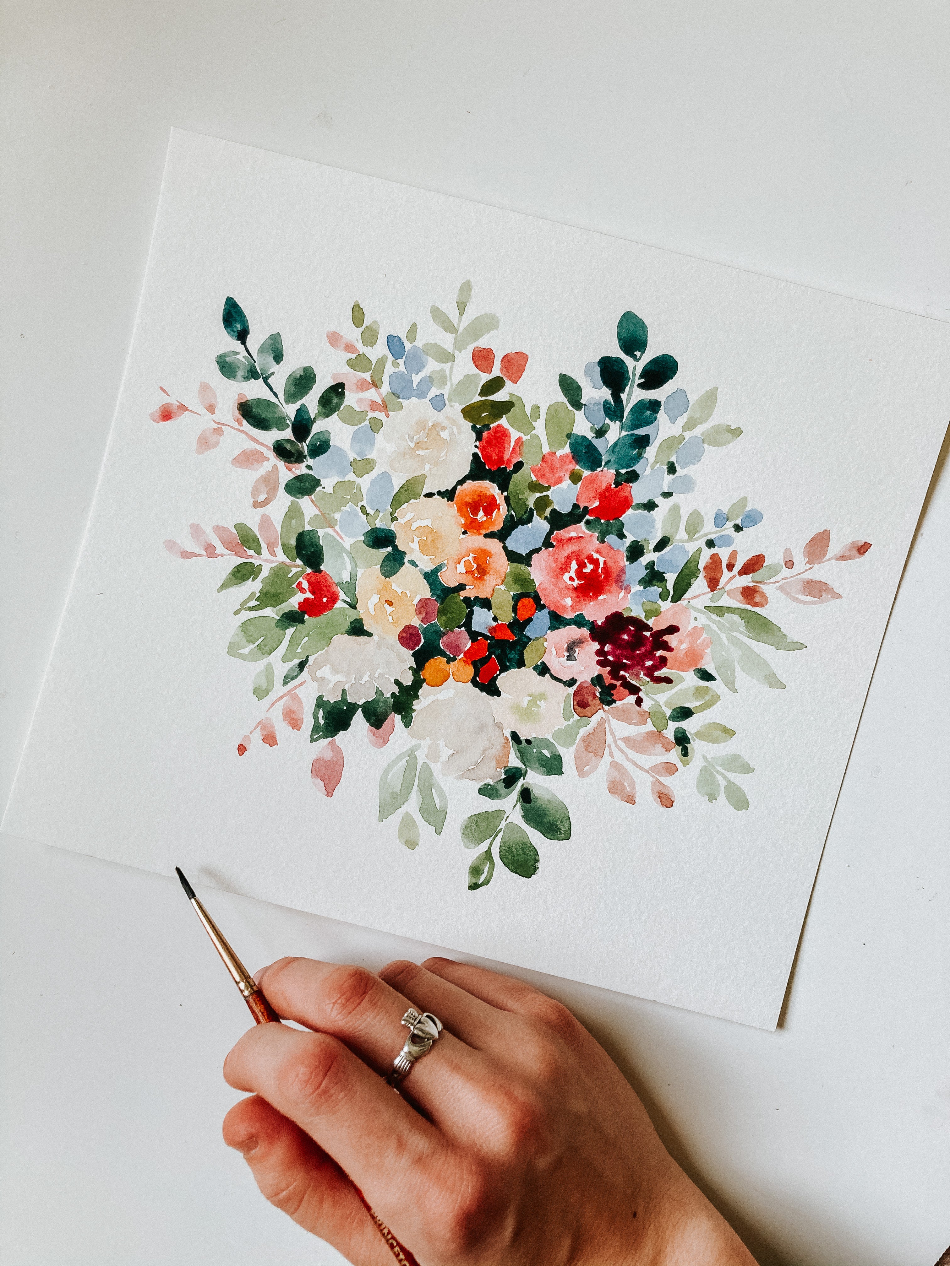 Loose Floral Watercolor Workshop Recording – Paige Payne Creations