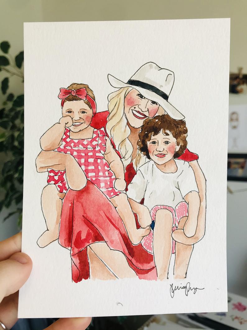 Custom deals Watercolor Portraits